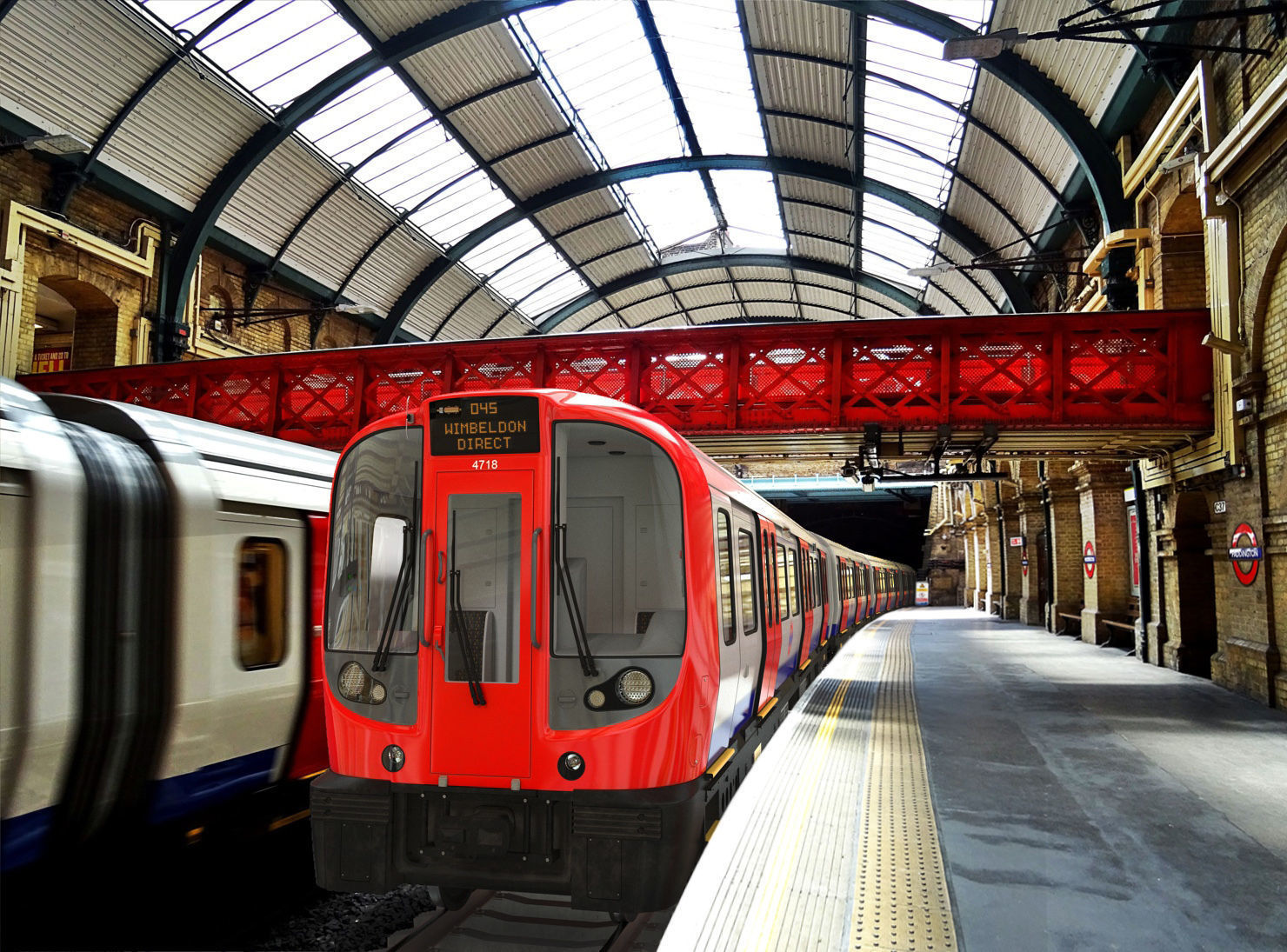 London Subway Train S8 Rigged 3D model_2