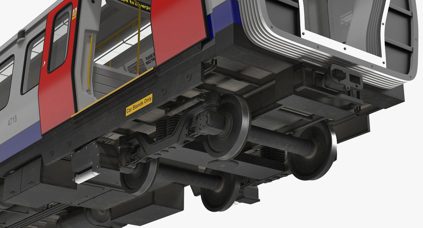 London Subway Train S8 Rigged 3D model_12