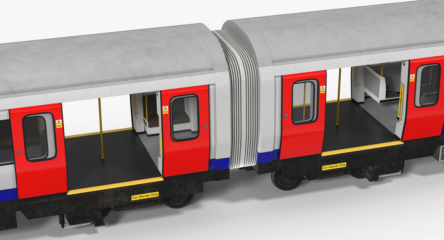 London Subway Train S8 Rigged 3D model_14