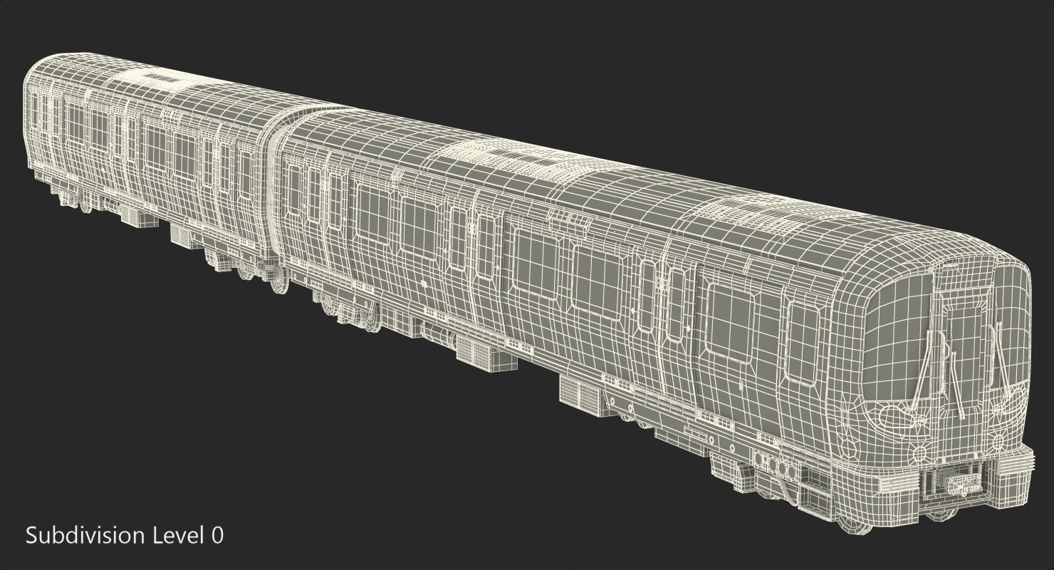 London Subway Train S8 Rigged 3D model_22