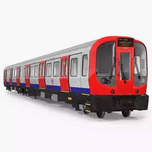 London Subway Train S8 Rigged