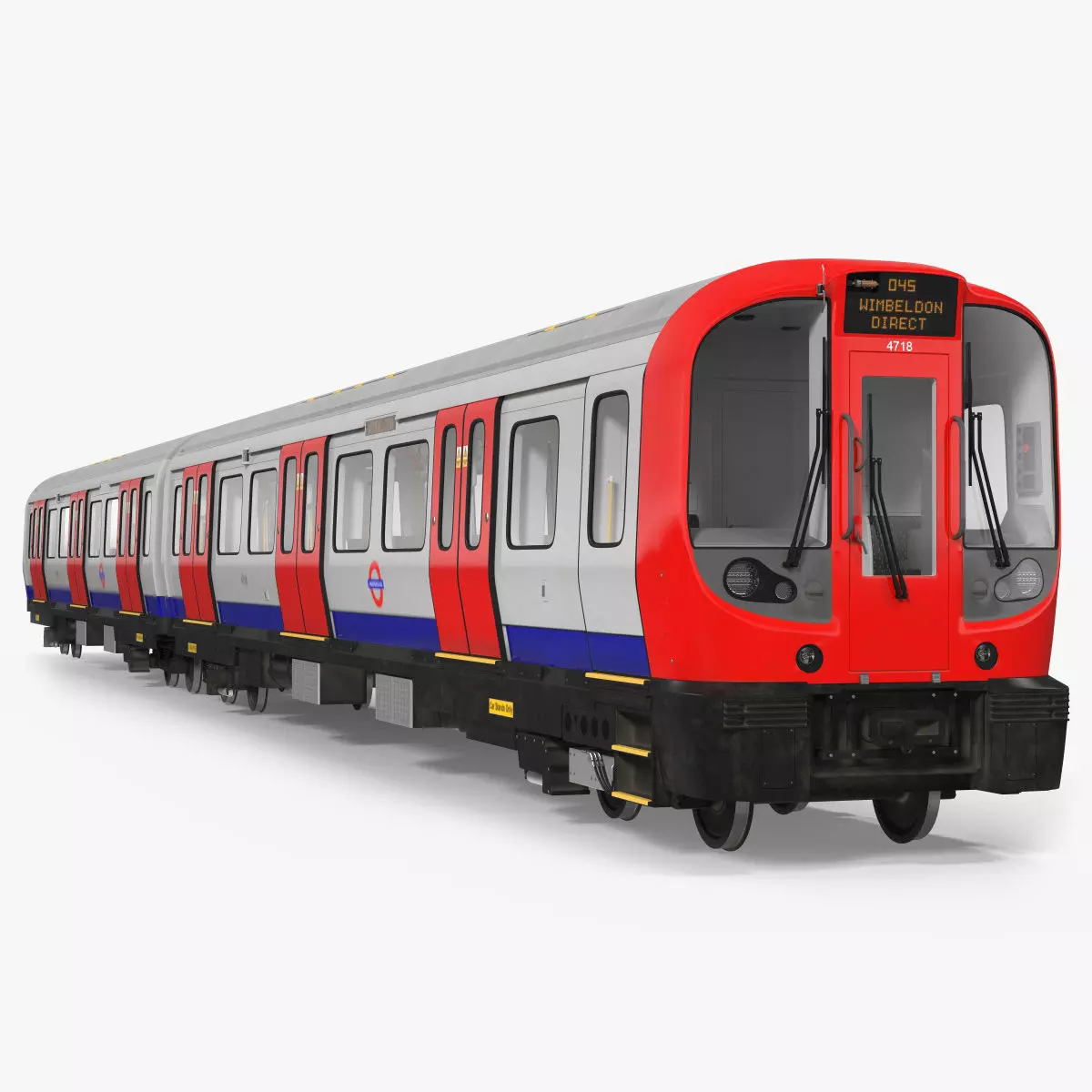 London Subway Train S8 Rigged 3D model_0