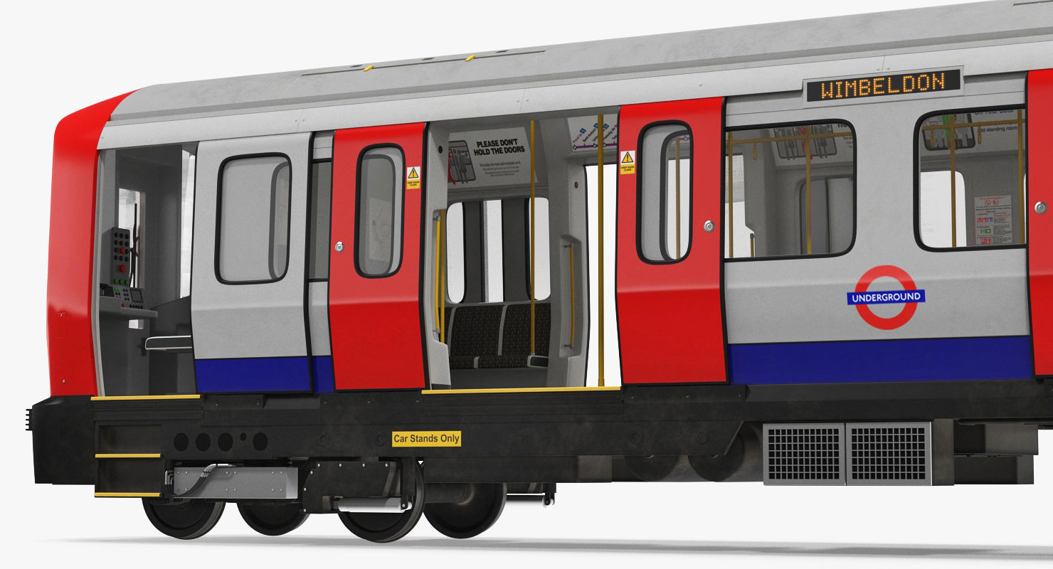 London Subway Train S8 Rigged 3D model_16