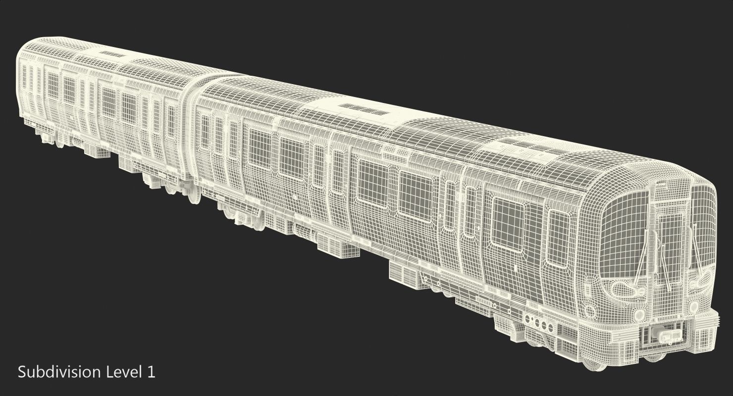London Subway Train S8 Rigged 3D model_23