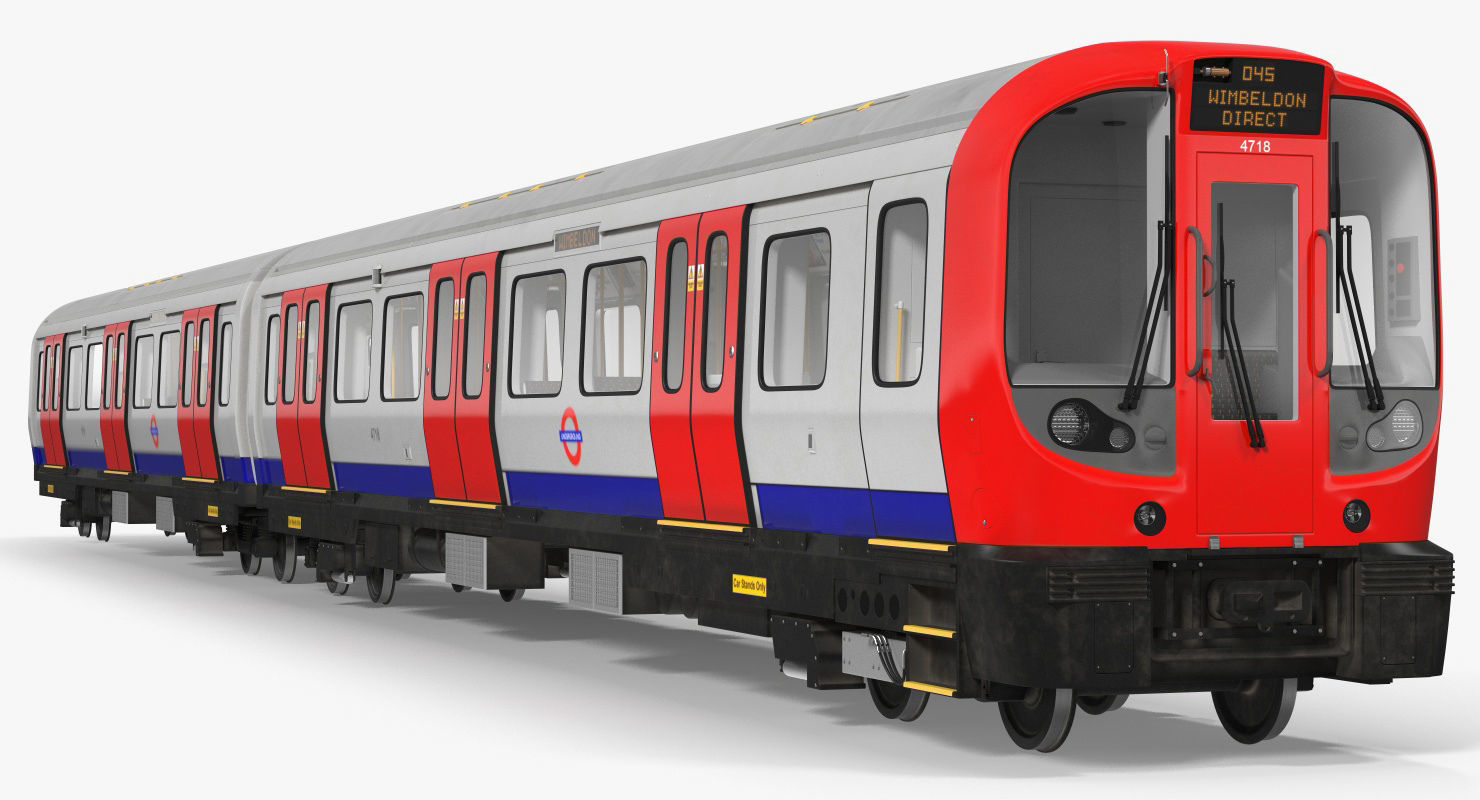 London Subway Train S8 Rigged 3D model_1