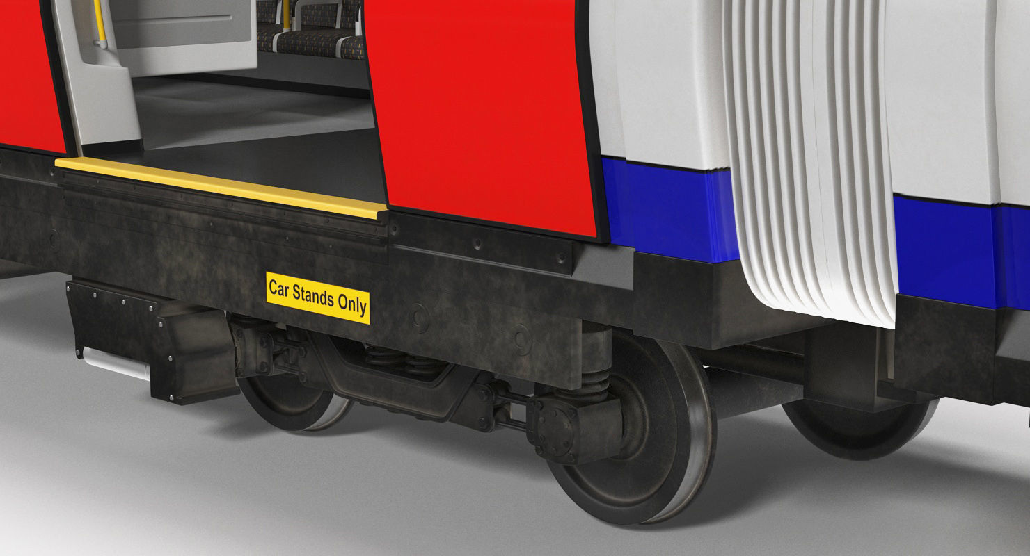 London Subway Train S8 Rigged 3D model_13