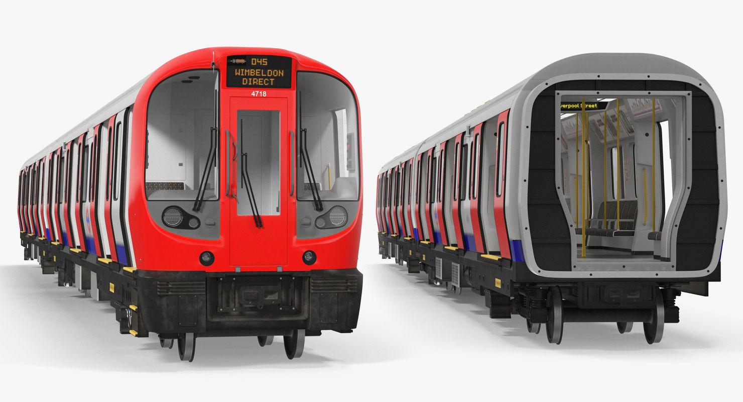 London Subway Train S8 Rigged 3D model_8