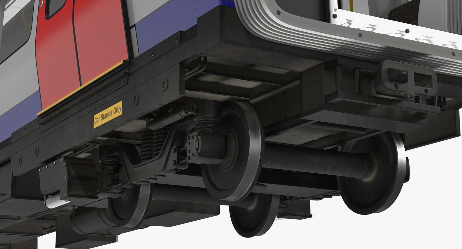 London Subway Train S8 Locomotive Rigged 3D model_15