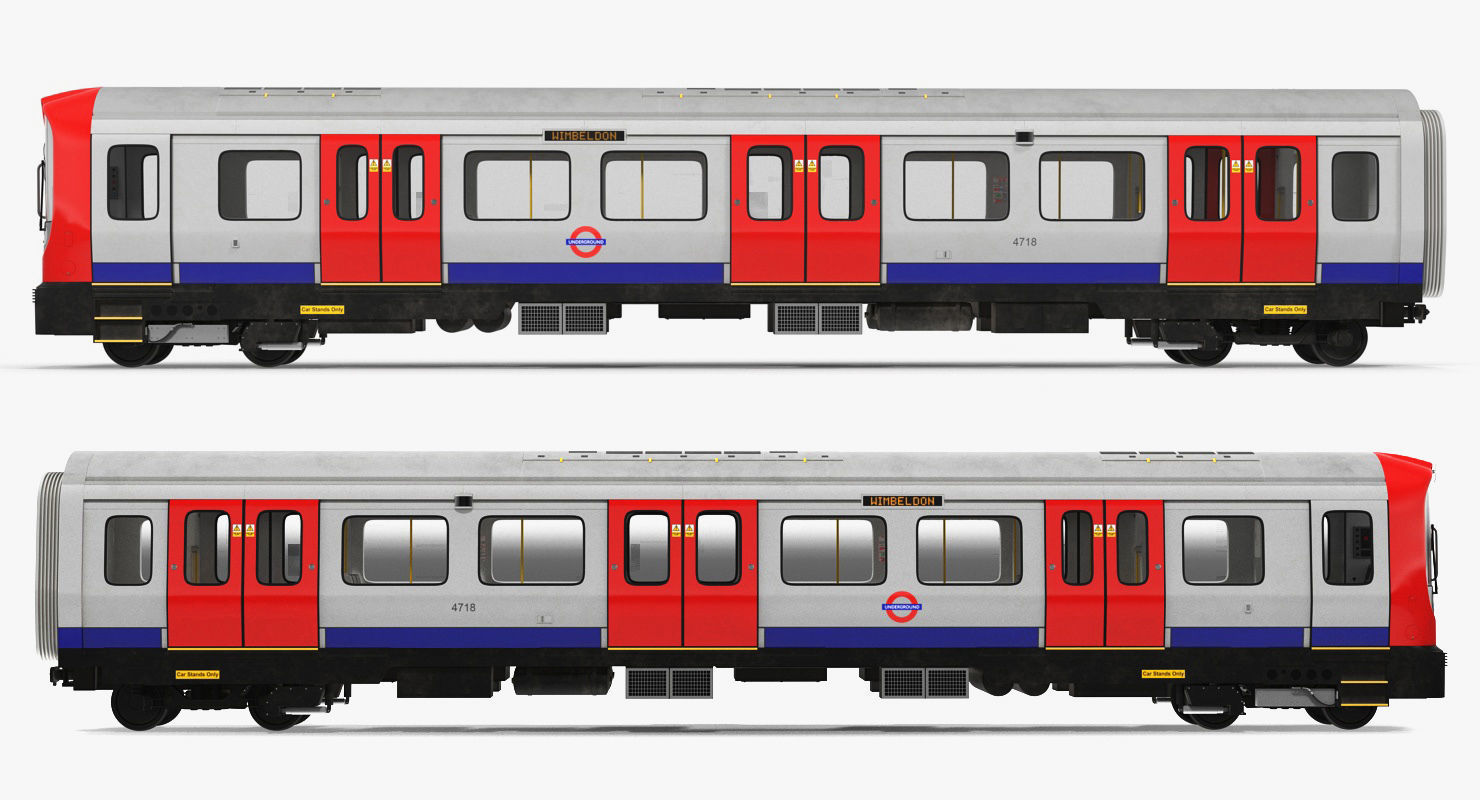 London Subway Train S8 Locomotive Rigged 3D model_10