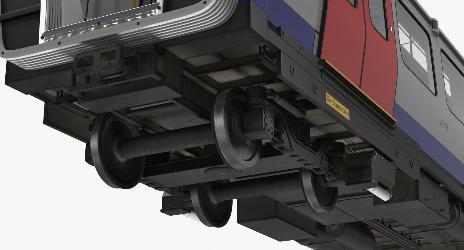 London Subway Train S8 Locomotive Rigged 3D model_14