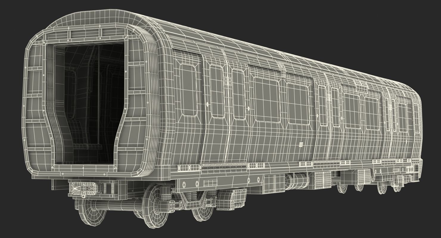 London Subway Train S8 Locomotive Rigged 3D model_23