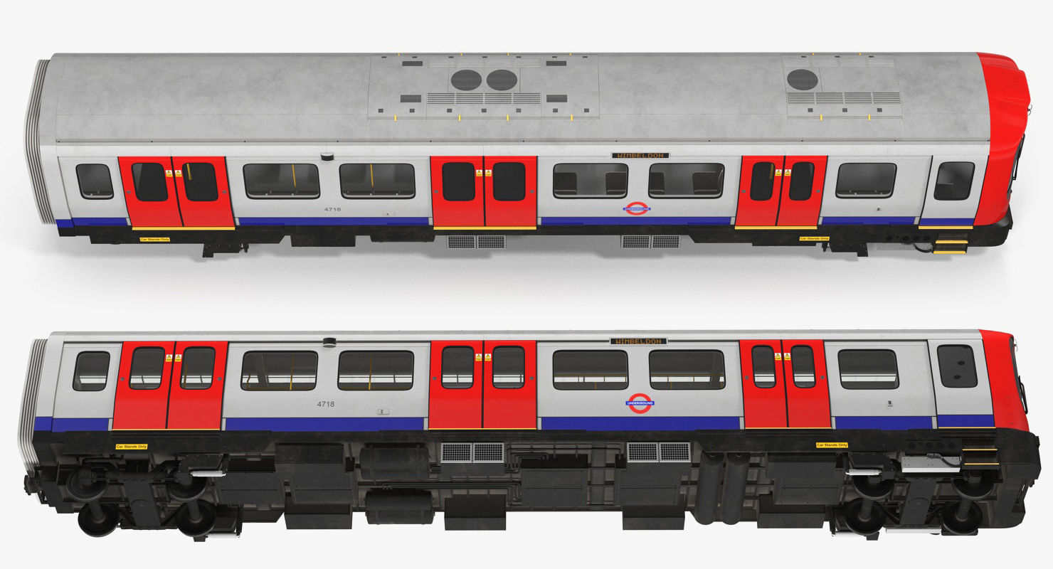 London Subway Train S8 Locomotive Rigged 3D model_12