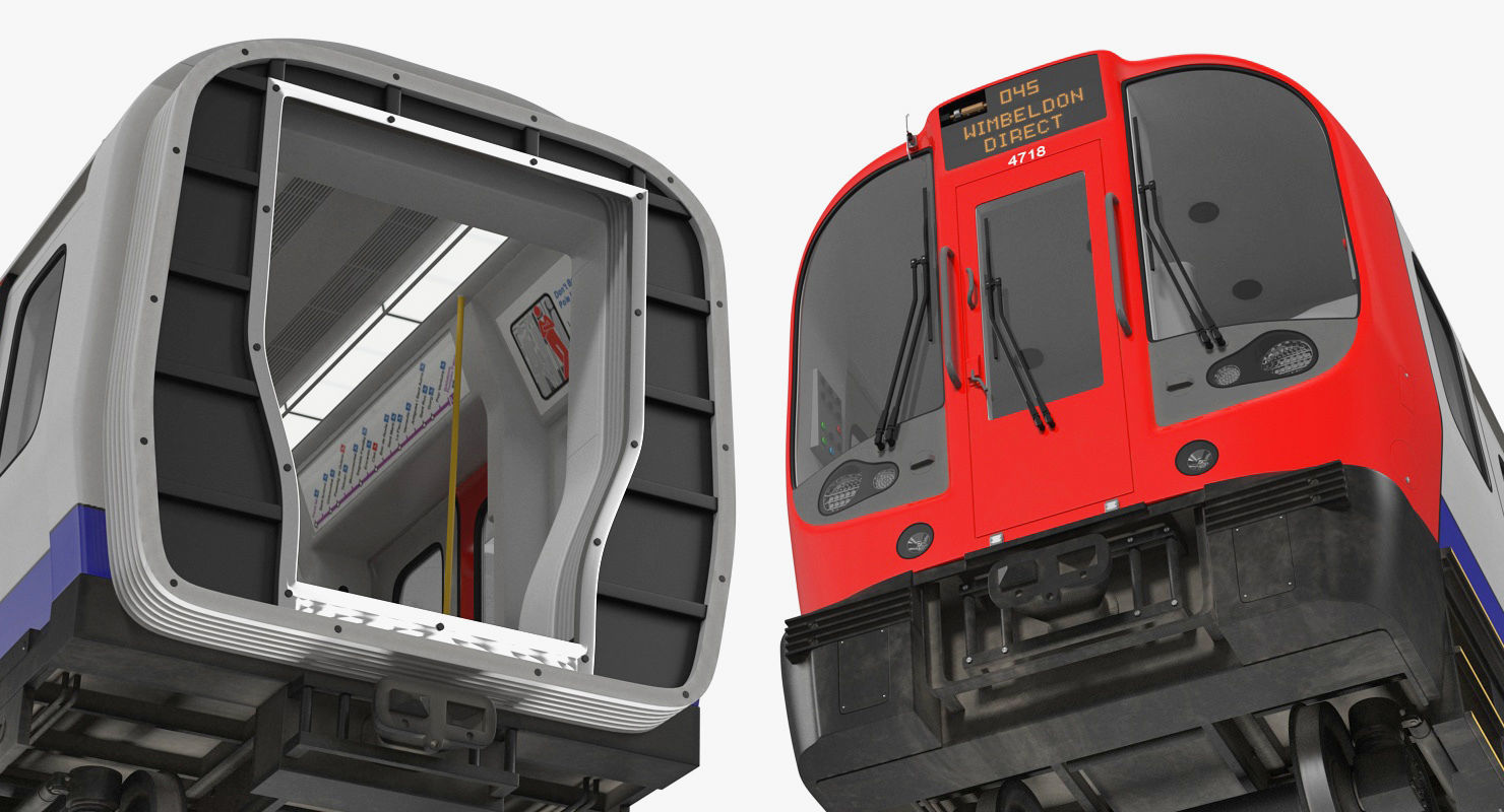 London Subway Train S8 Locomotive Rigged 3D model_17