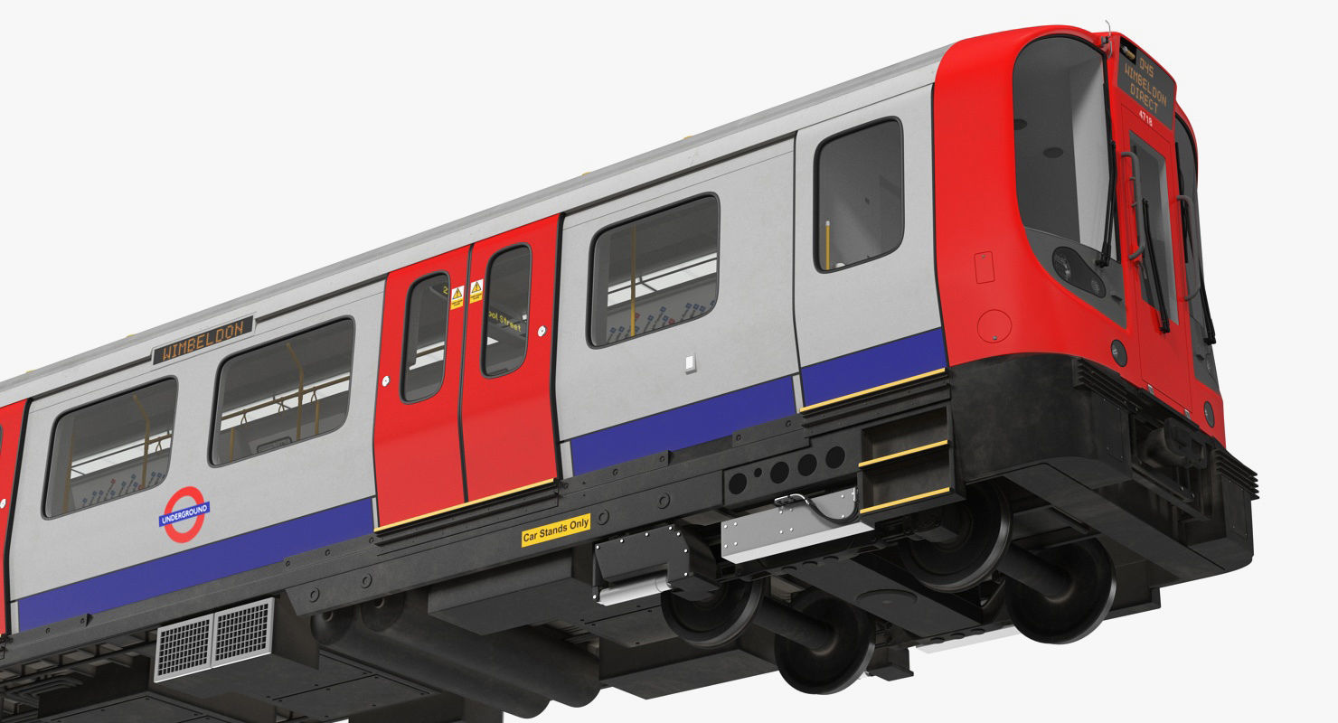 London Subway Train S8 Locomotive Rigged 3D model_13