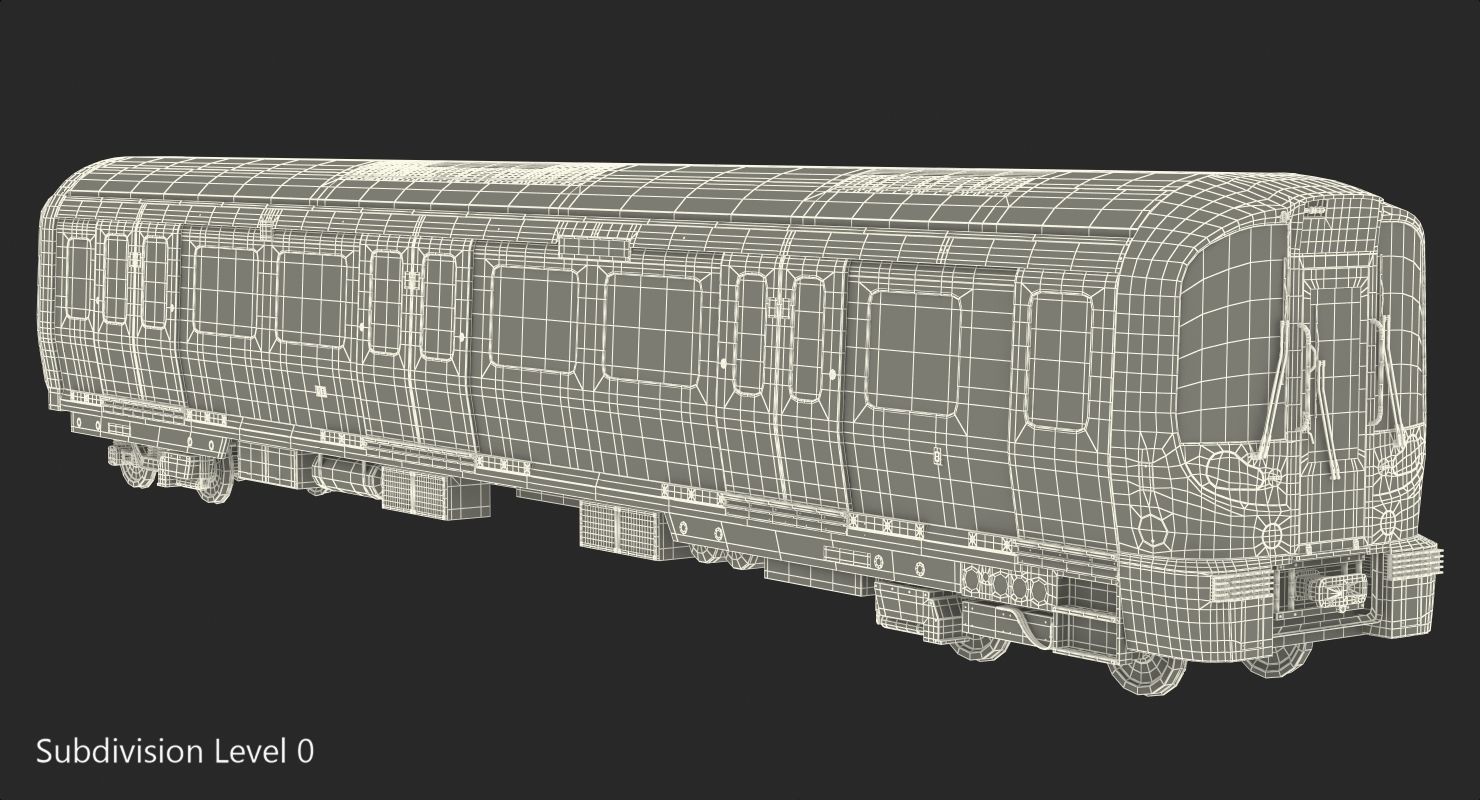 London Subway Train S8 Locomotive Rigged 3D model_18
