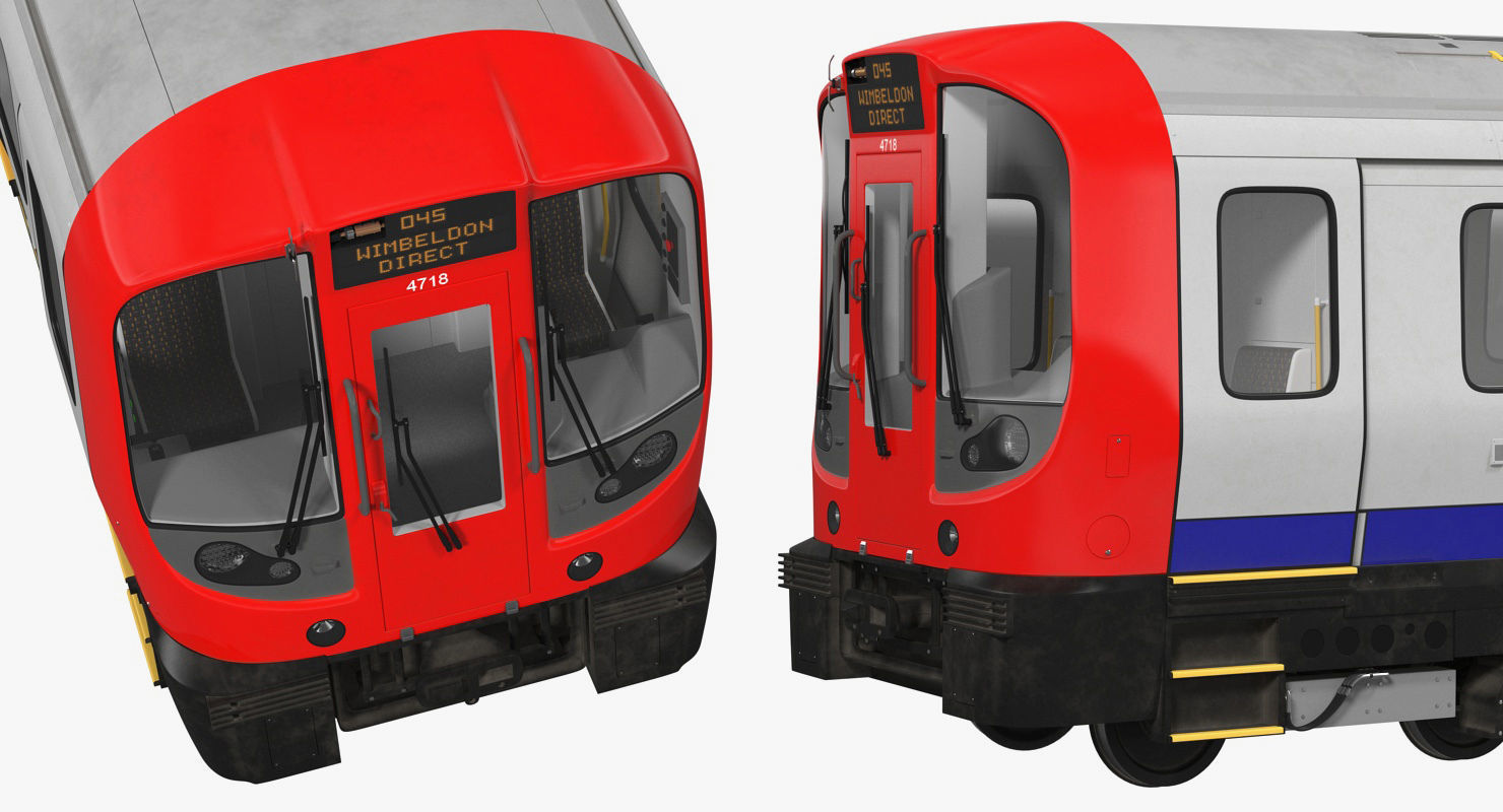 London Subway Train S8 Locomotive Rigged 3D model_16