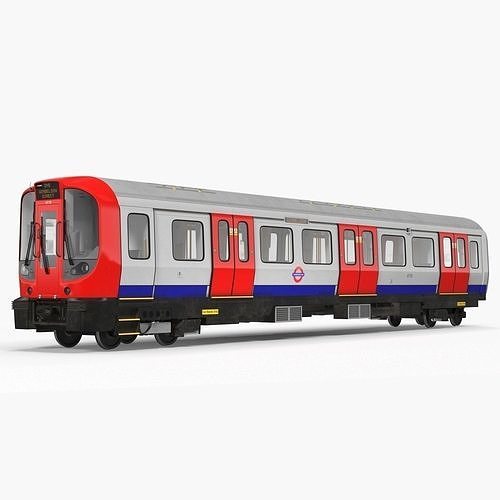 London Subway Train S8 Locomotive Rigged 3D model