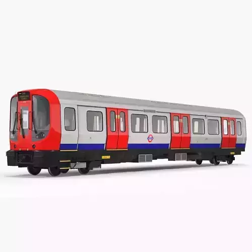 London Subway Train S8 Locomotive Rigged 3D model