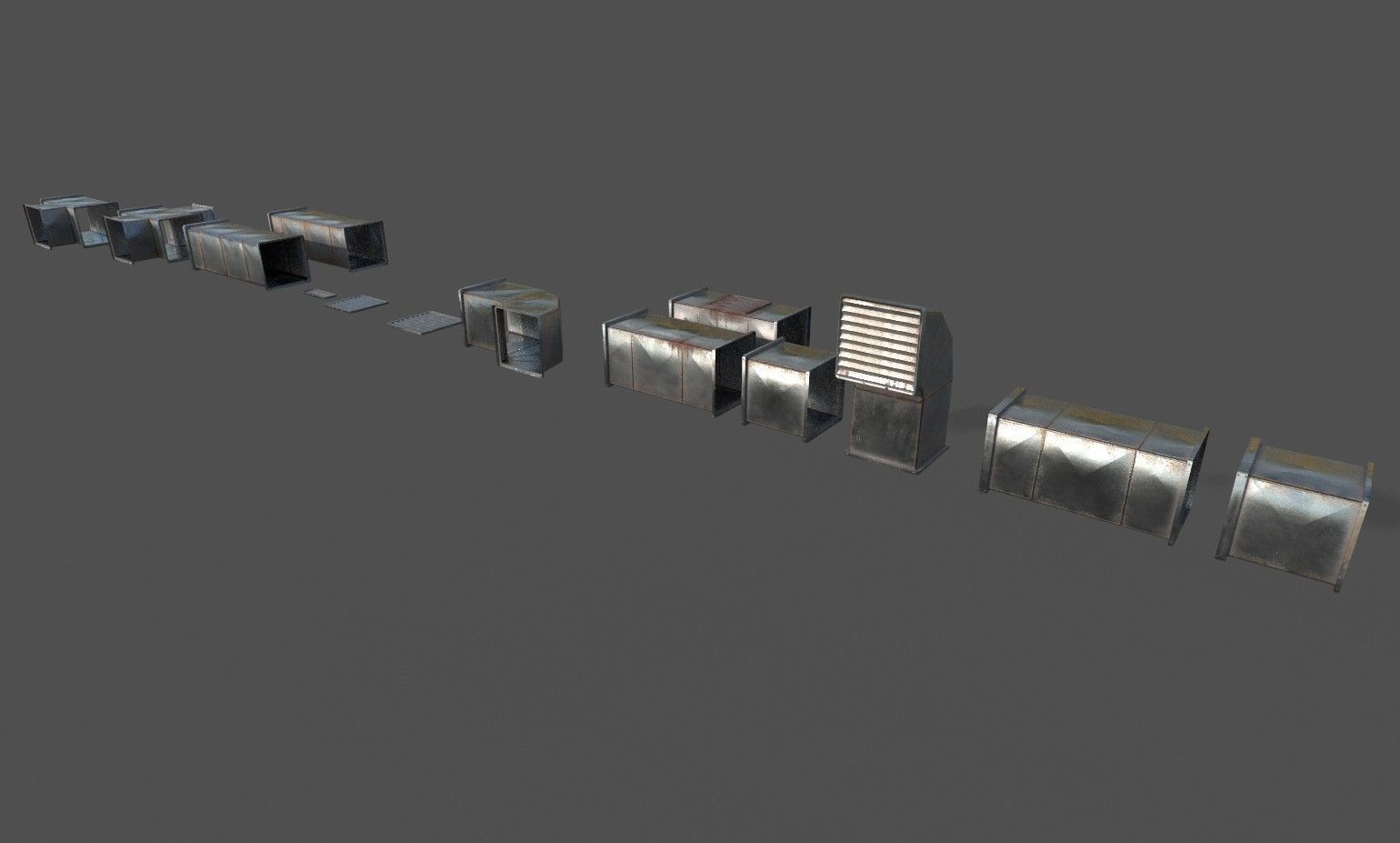 Industrial Ventilation Free low-poly 3D model_12