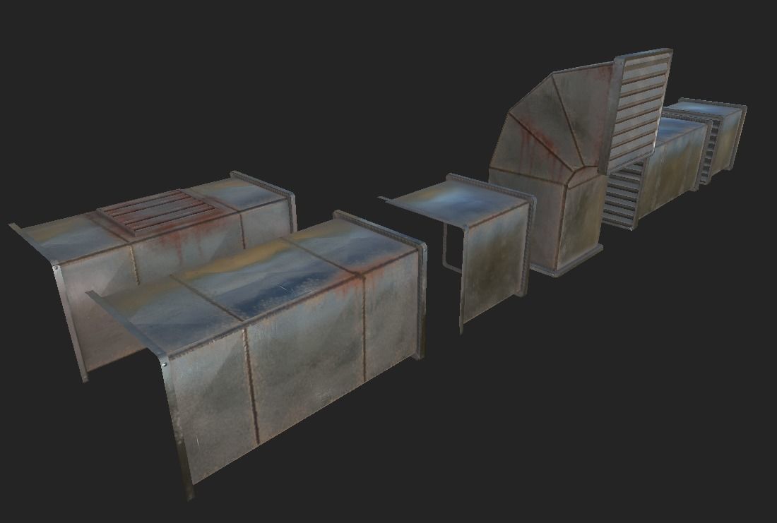 Industrial Ventilation Free low-poly 3D model_9