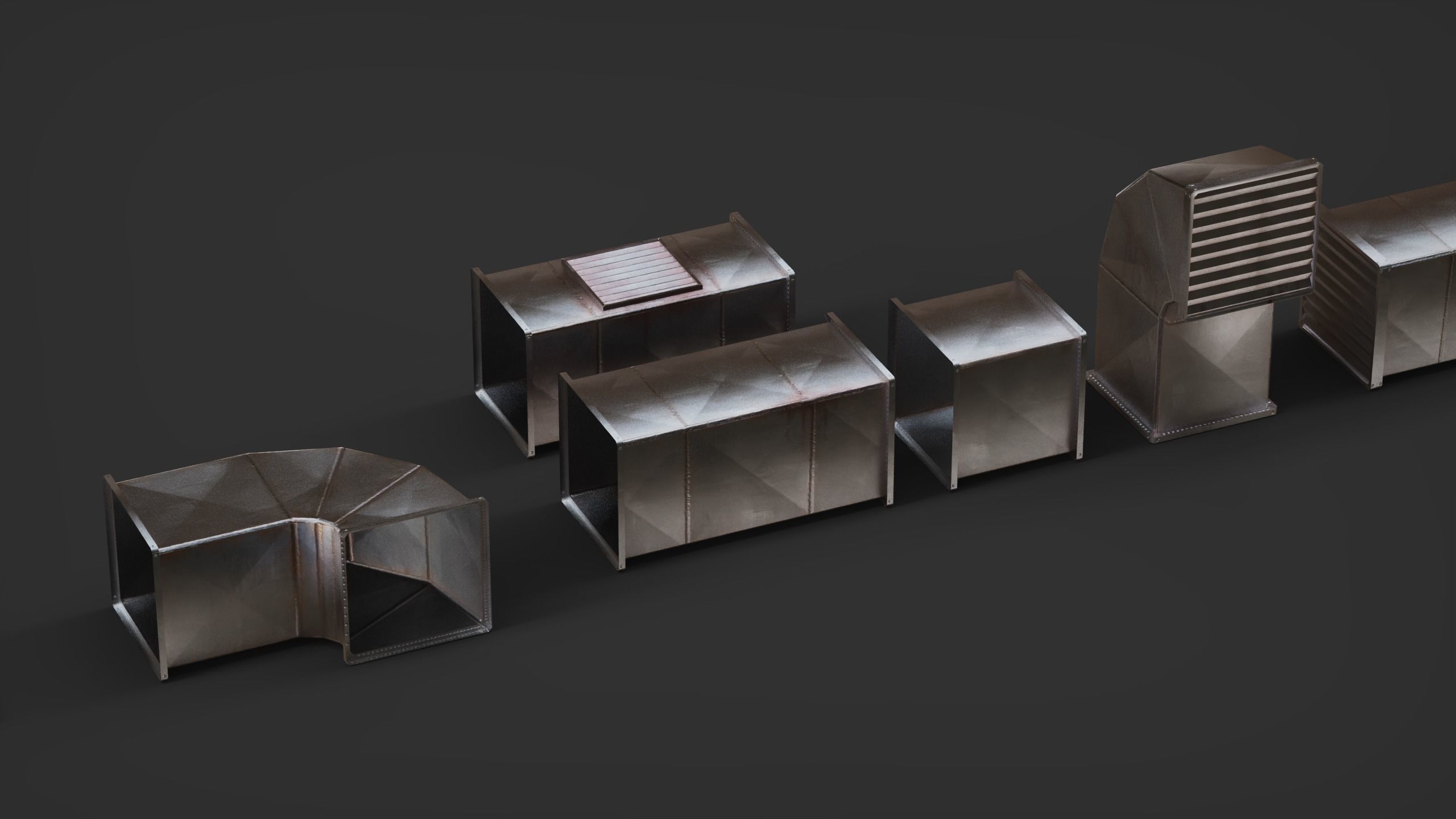 Industrial Ventilation Free low-poly 3D model_3