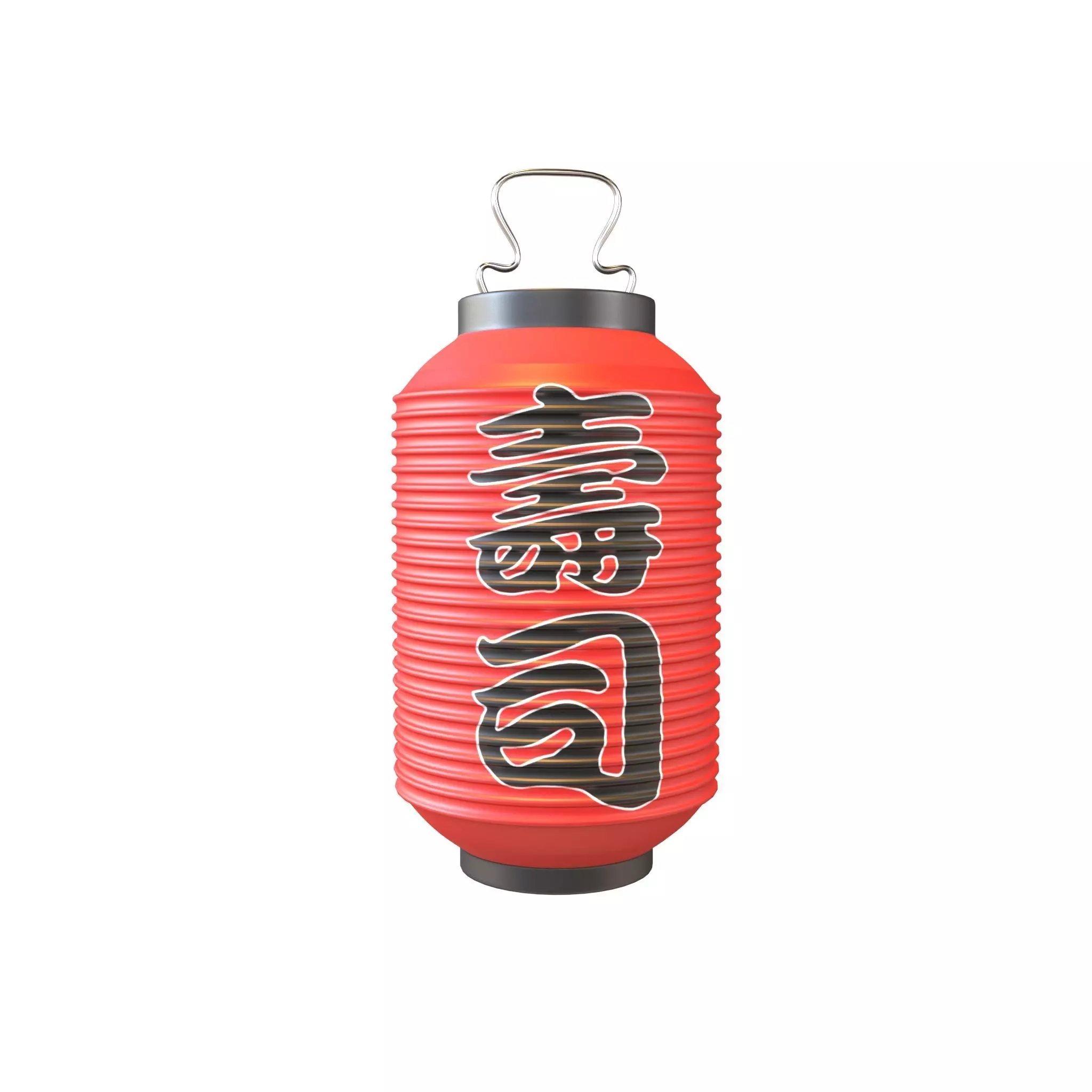 Japanese Lantern v1 003 Low-poly 3D model_0