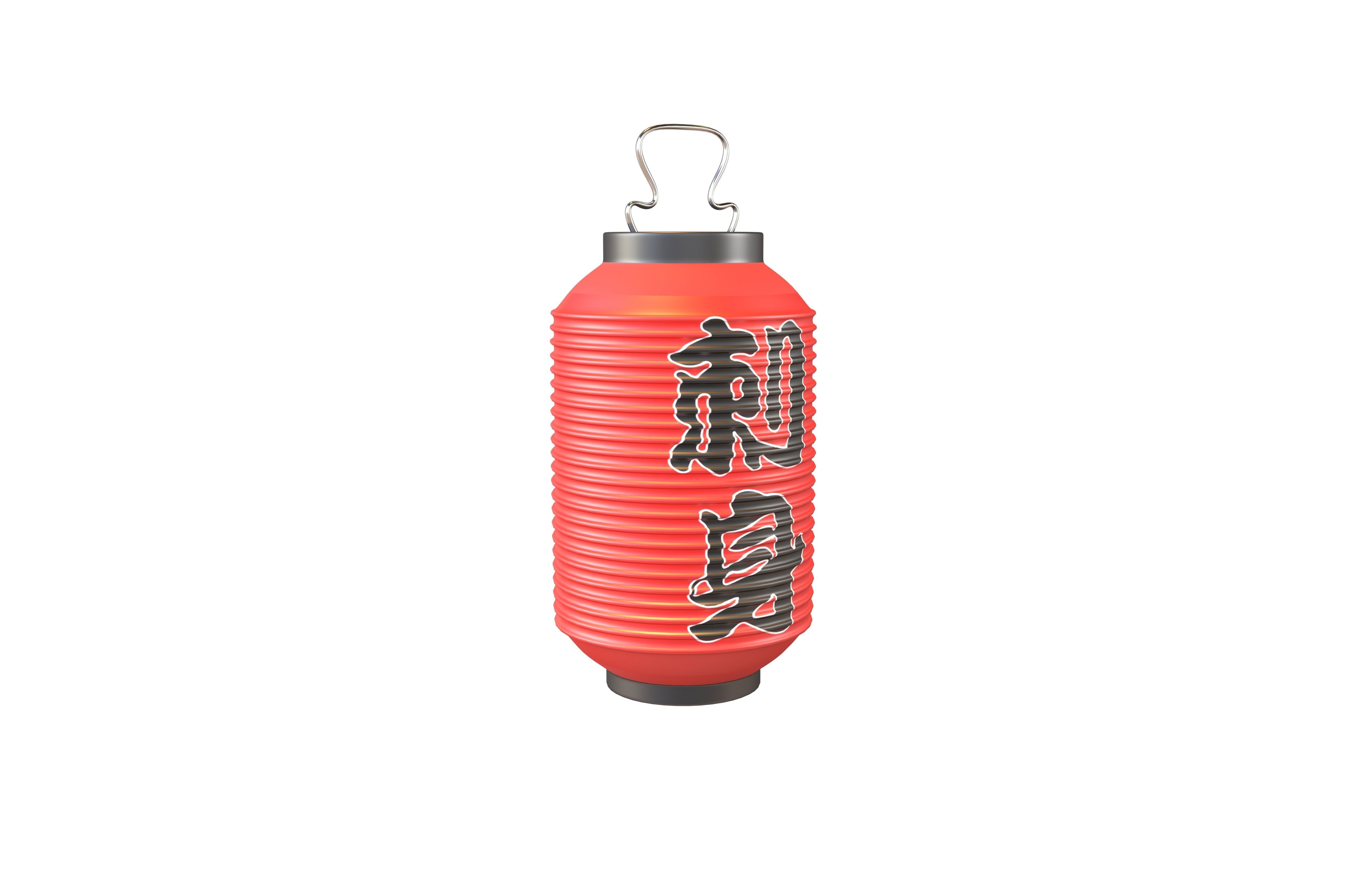 Japanese Lantern v1 005 Low-poly 3D model_1