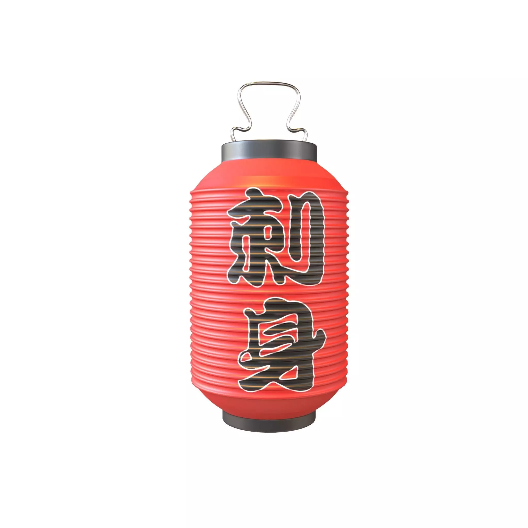 Japanese Lantern v1 005 Low-poly 3D model_0
