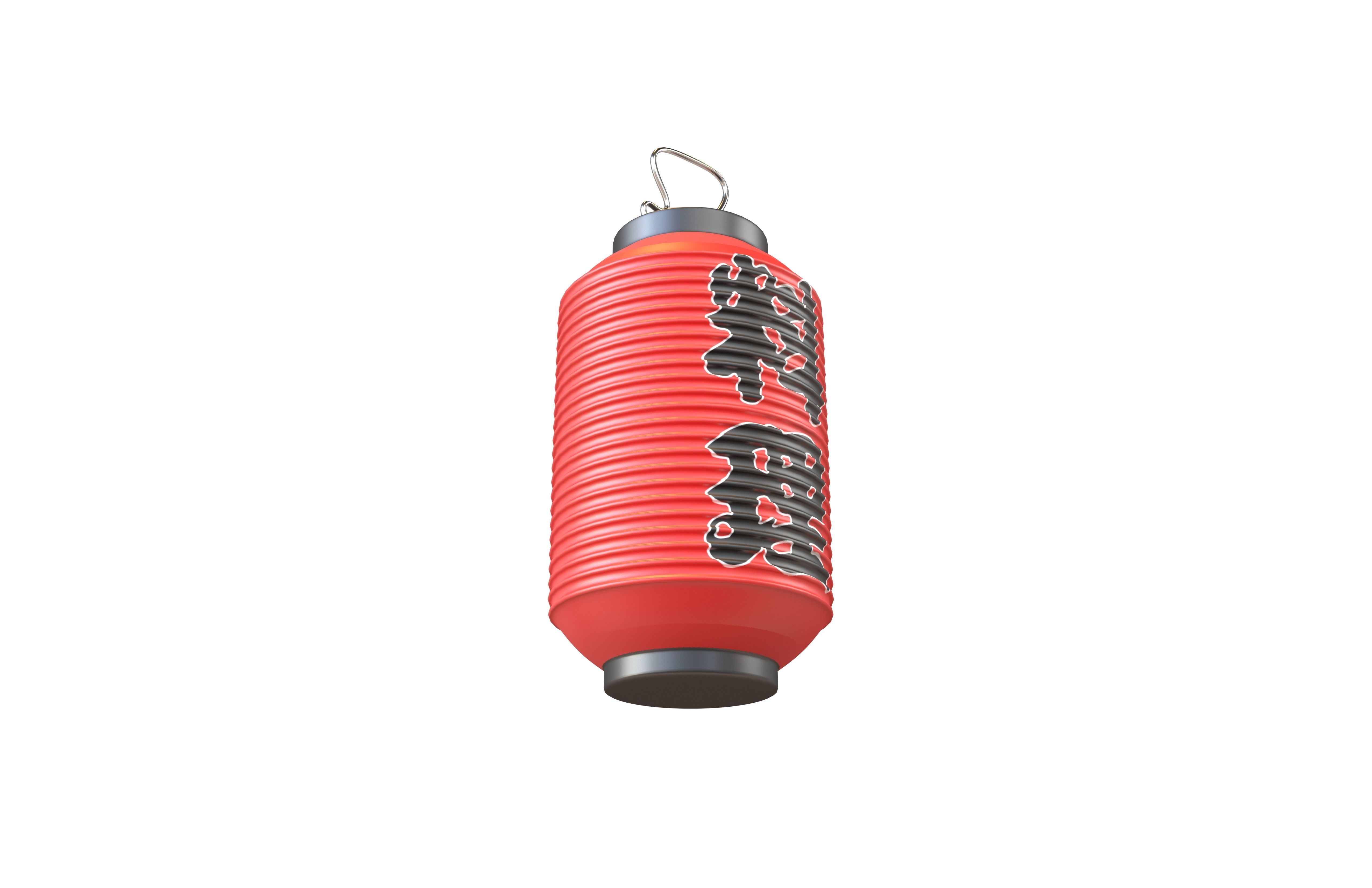 Japanese Lantern v1 006 Low-poly 3D model_3