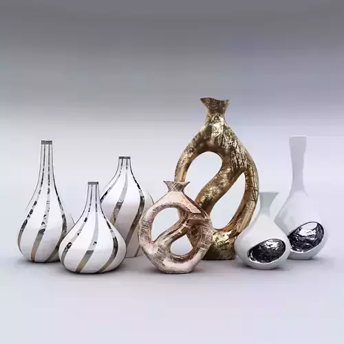 A set of vases 3D model