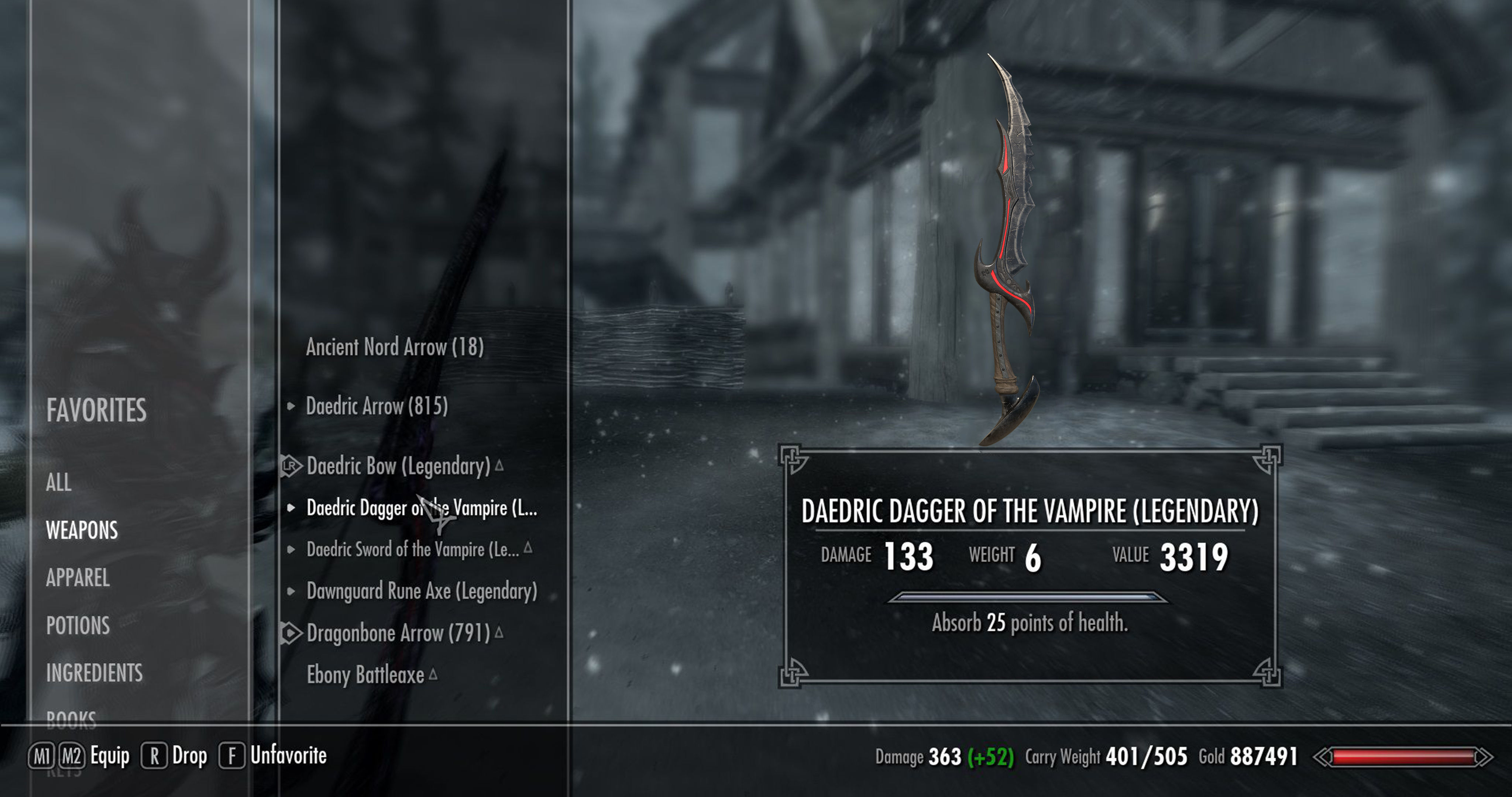 Daedric Sword of the Vampire - Elder Scrolls V 3D print model_3