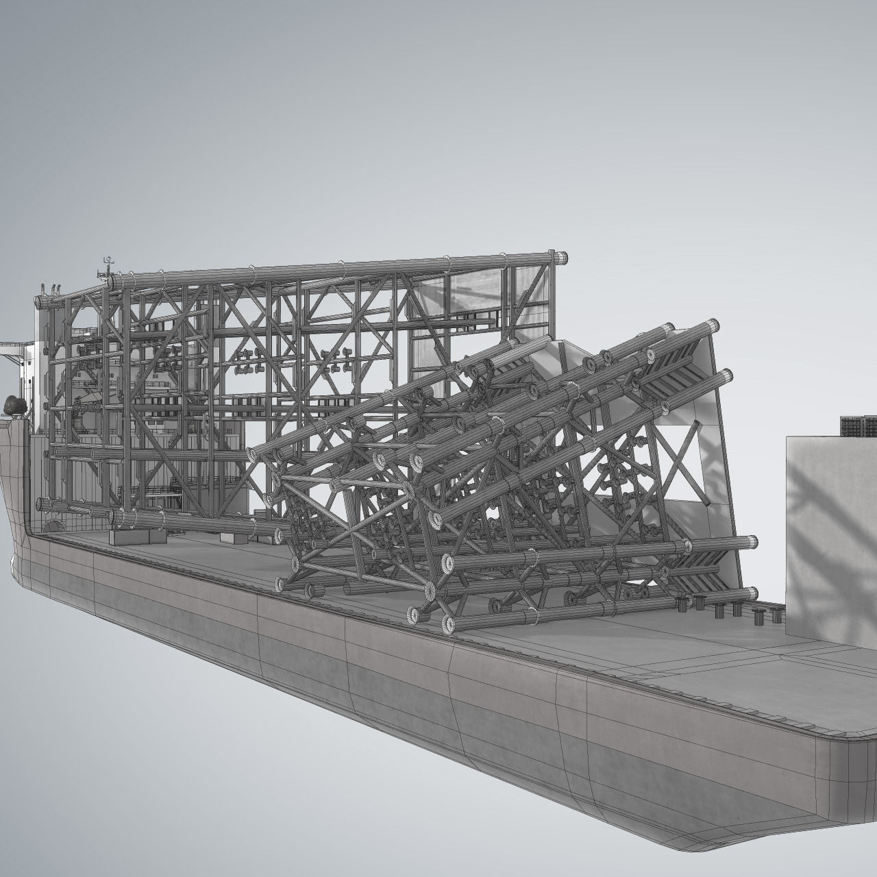 Dockwise Marine Heavy Transport Vessel 3D model_11