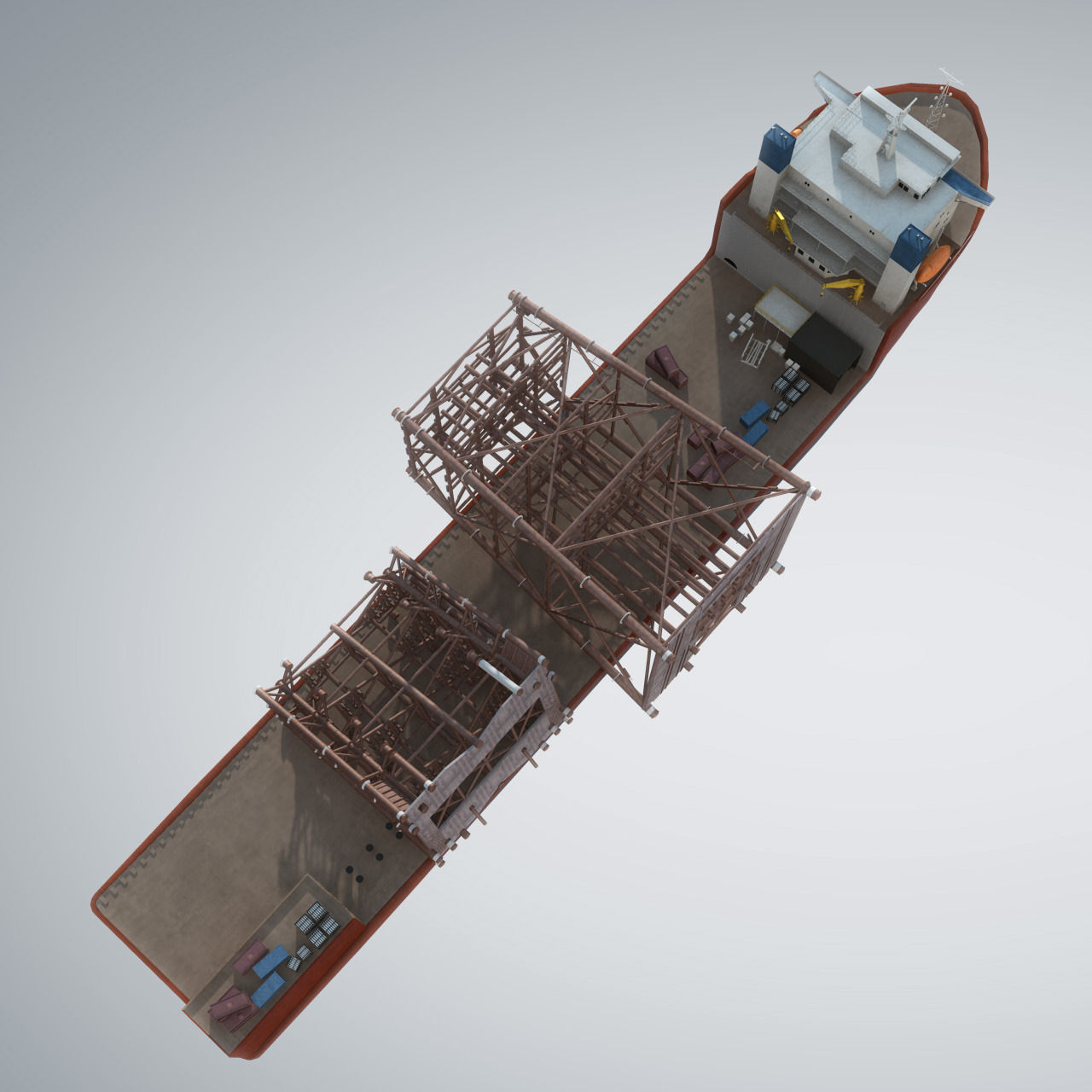 Dockwise Marine Heavy Transport Vessel 3D model_4