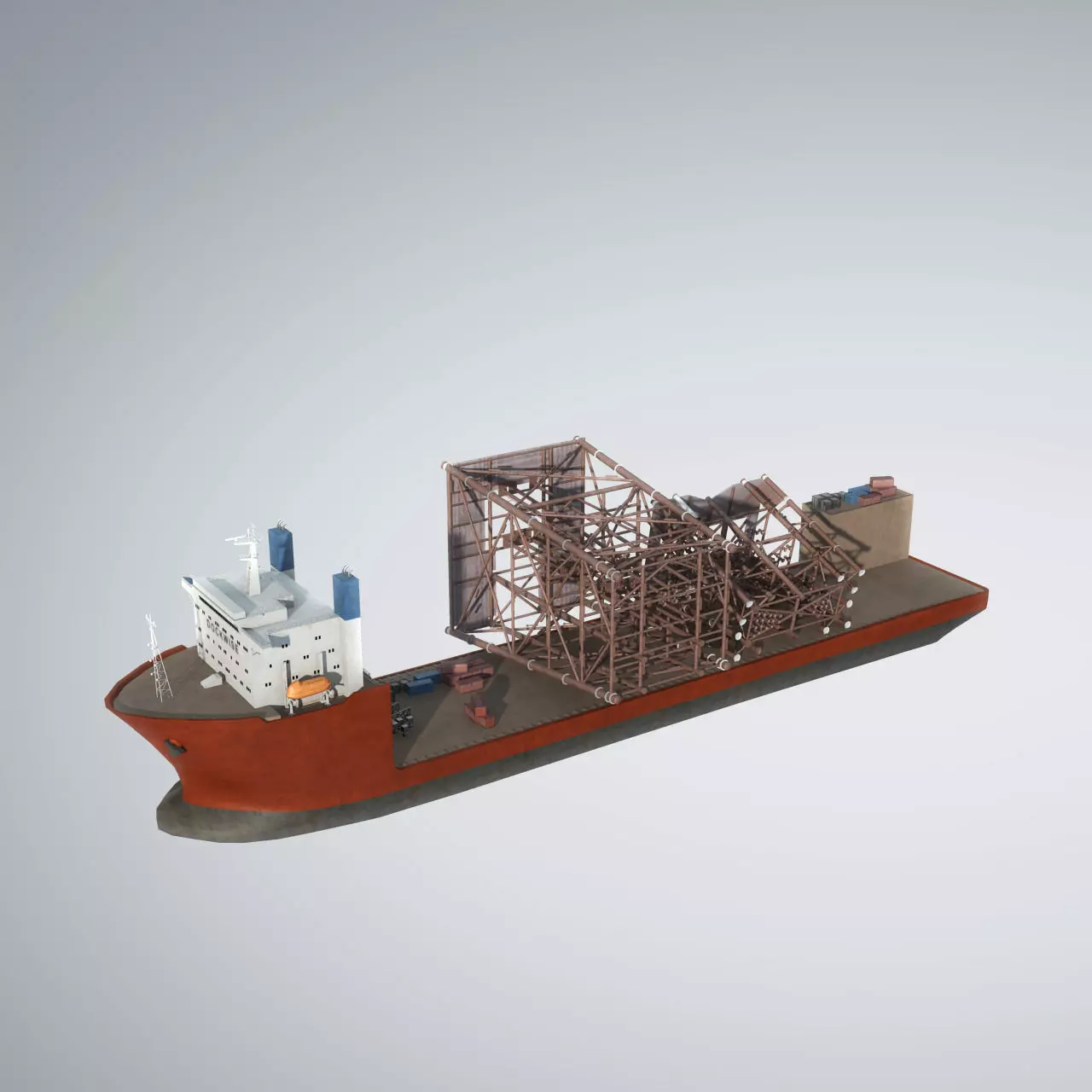 Dockwise Marine Heavy Transport Vessel 3D model_0