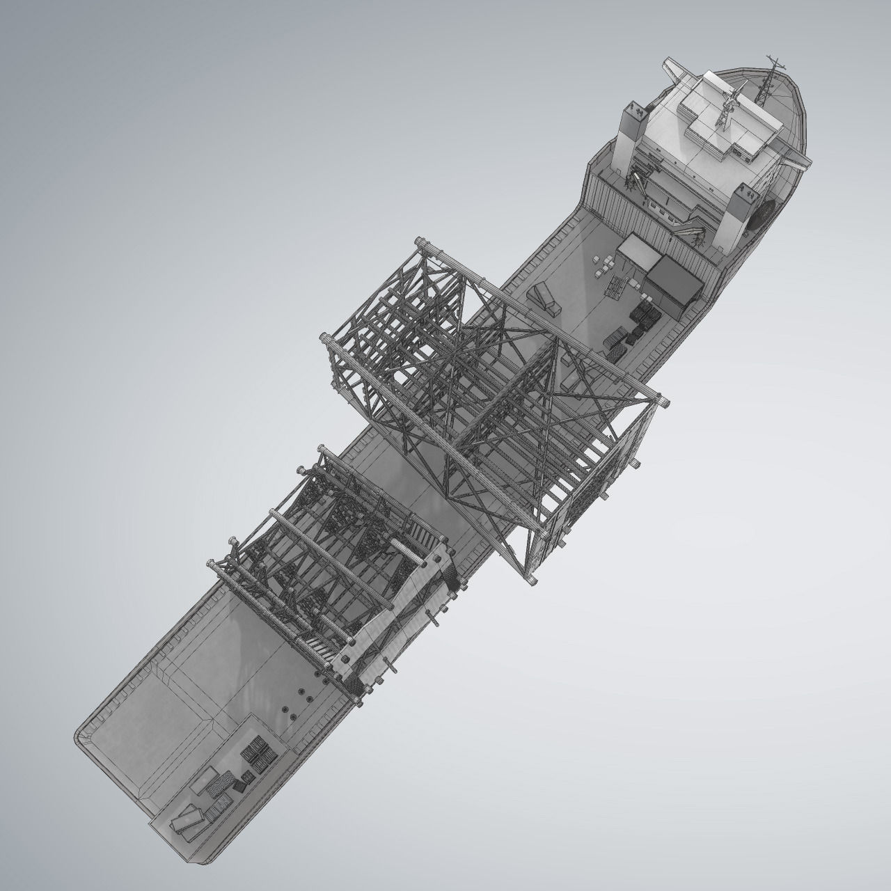 Dockwise Marine Heavy Transport Vessel 3D model_8