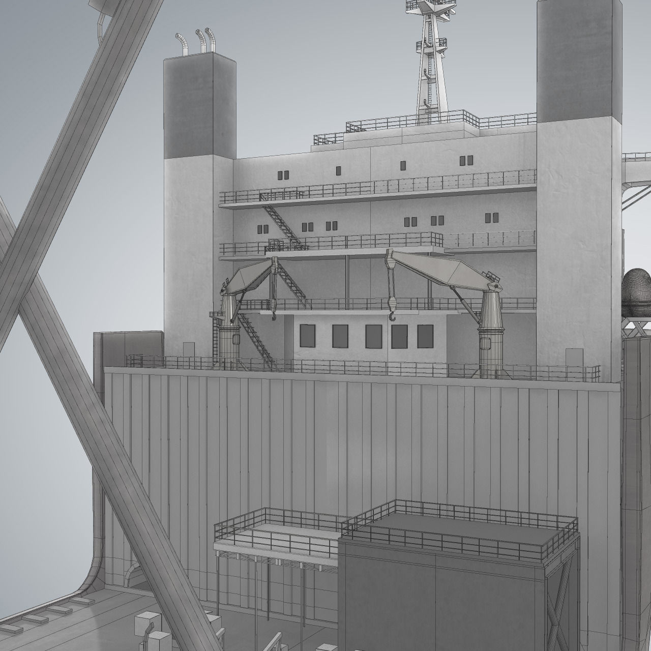 Dockwise Marine Heavy Transport Vessel 3D model_9