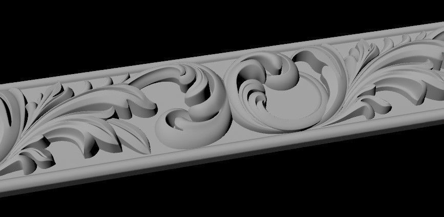 carved baguette  3D model_1