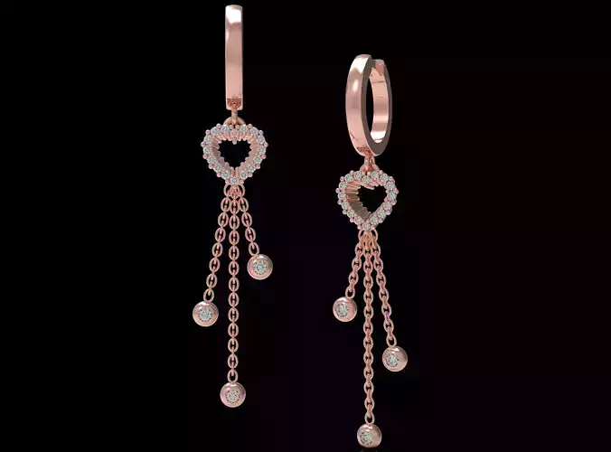 Women Heart Earrings 