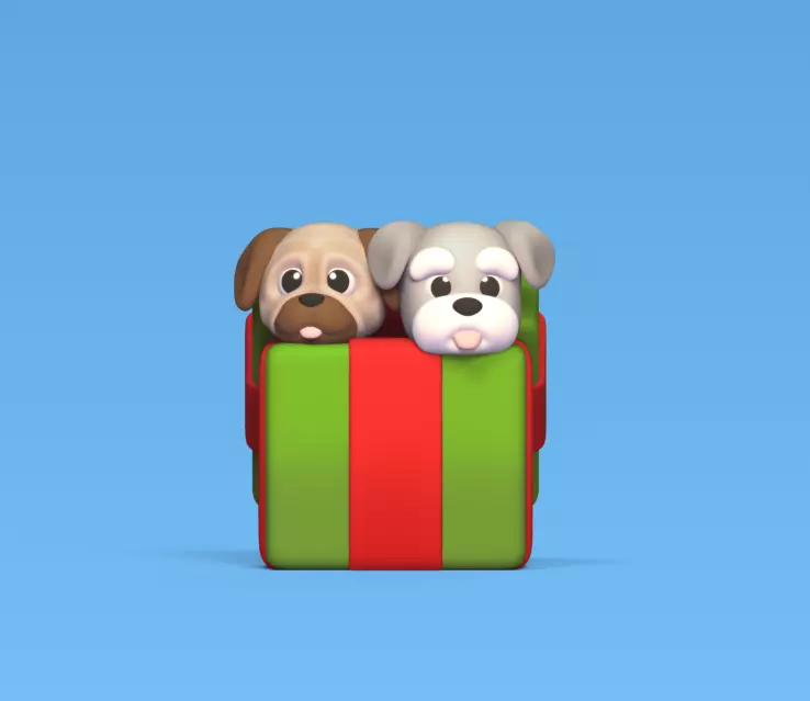 Gift Puppies 3D print model_0