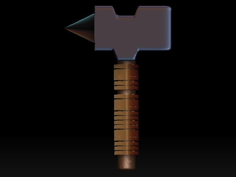 stylized fantasy battle hammer 3D model 3D model_1