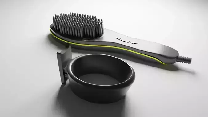 3d high poly hair comb