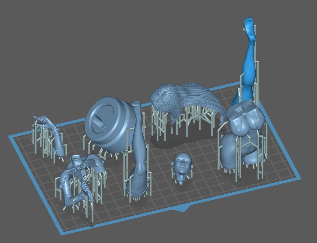 Reika Shimohira GANTZ 1to10 scale statue - STL 3d printable file 3D print model_14