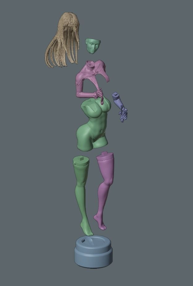 Reika Shimohira GANTZ 1to10 scale statue - STL 3d printable file 3D print model_13