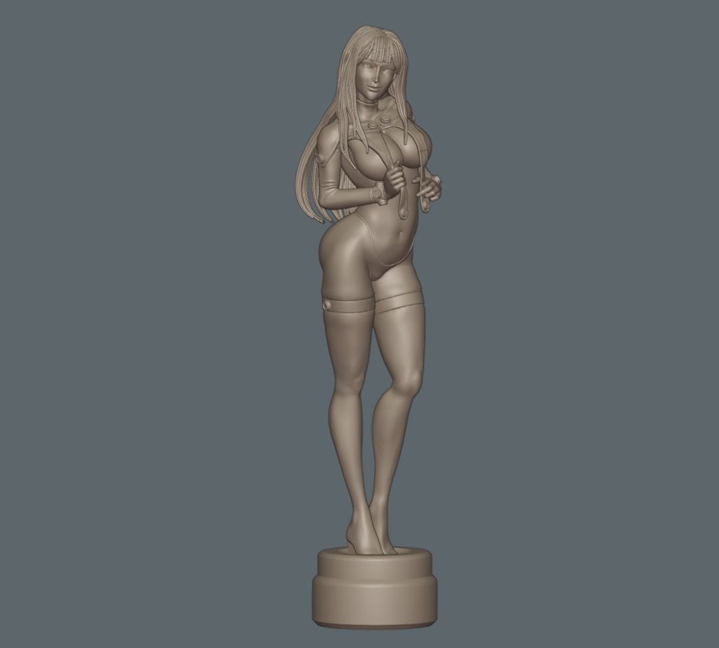 Reika Shimohira GANTZ 1to10 scale statue - STL 3d printable file 3D print model_8
