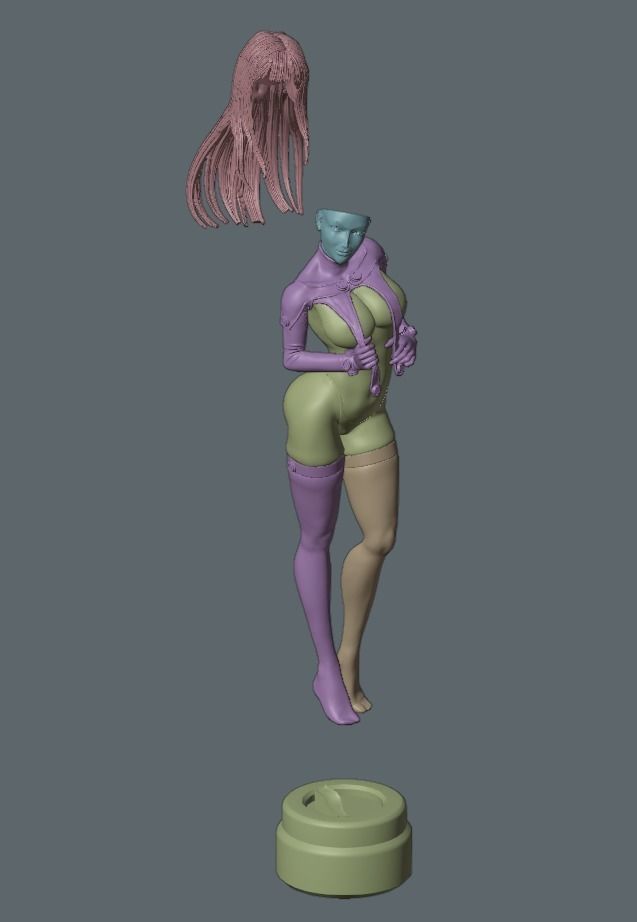 Reika Shimohira GANTZ 90 mm statue - STL 3d printable file 3D print model_13