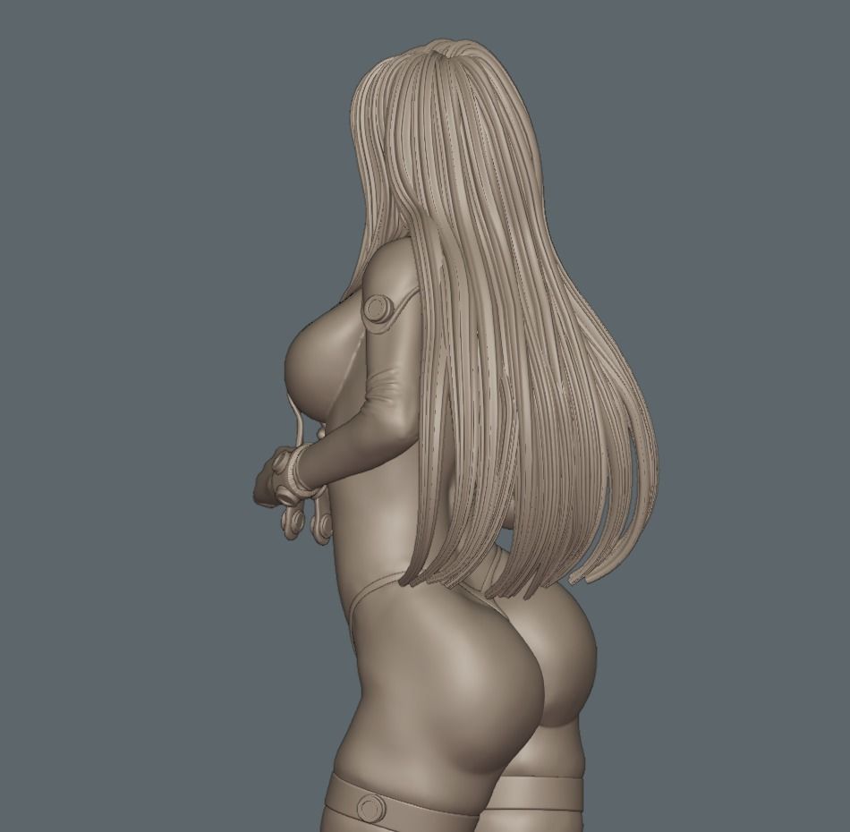 Reika Shimohira GANTZ 90 mm statue - STL 3d printable file 3D print model_10