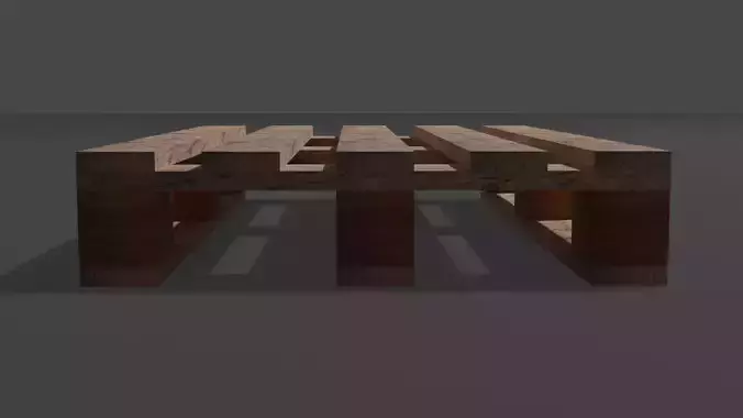 pailet low poly wooden table