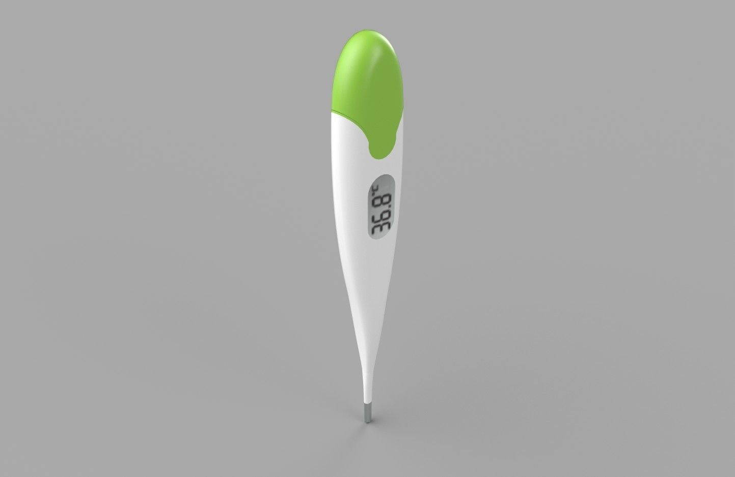 Digital Thermometer M2 Low-poly 3D model_8