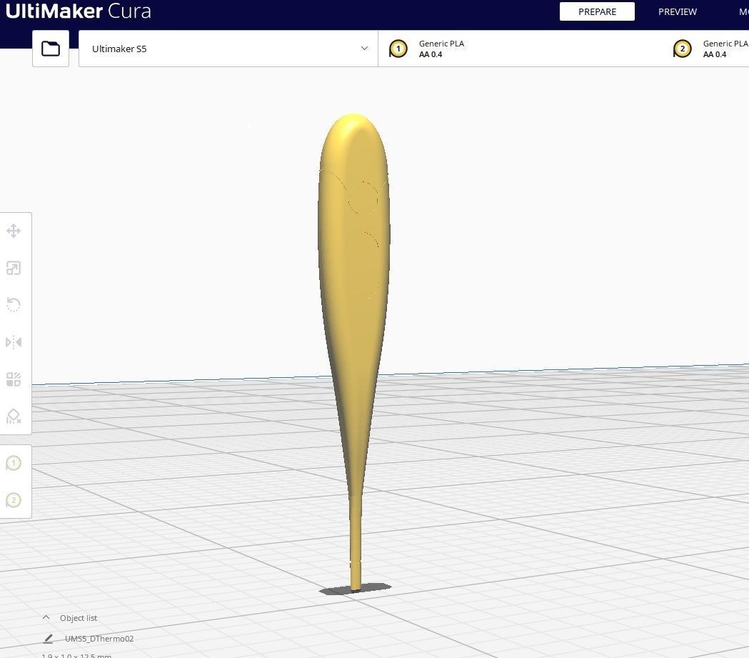 Digital Thermometer M2 Low-poly 3D model_14