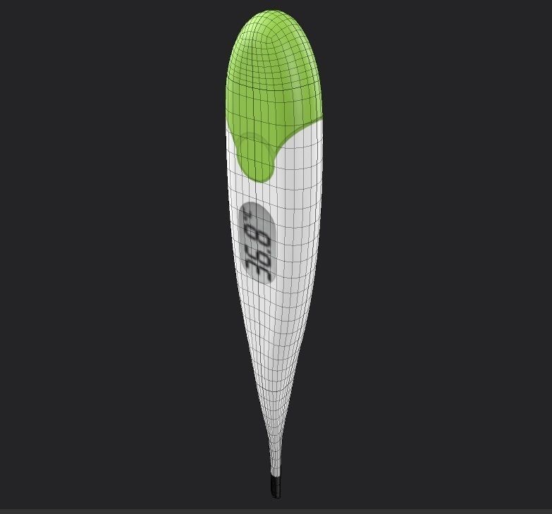 Digital Thermometer M2 Low-poly 3D model_11
